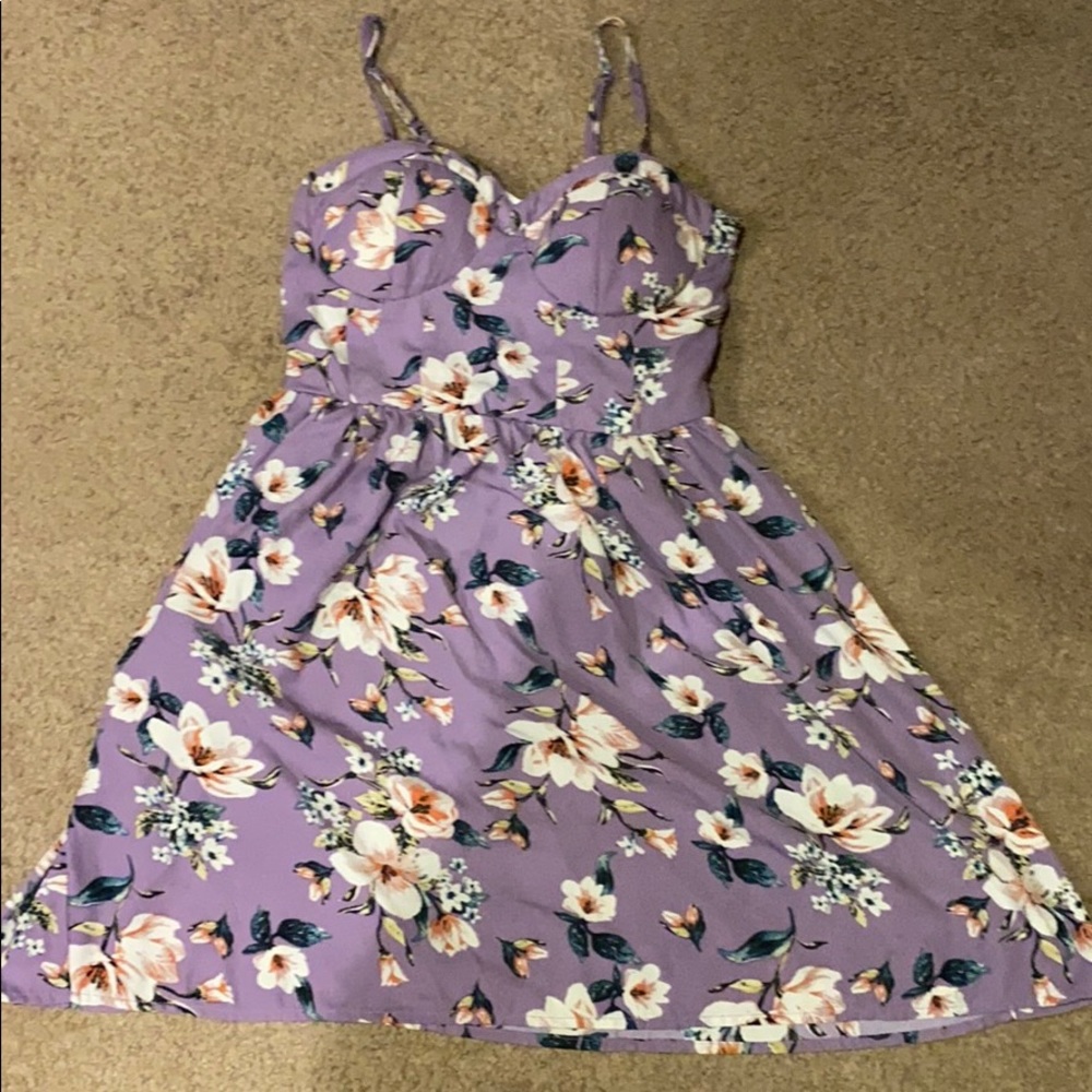 Lavender floral dress